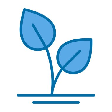 Bitki. Web simgesi basit illüstrasyon