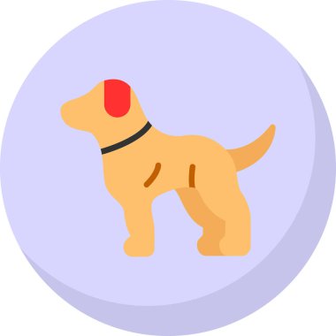 Köpek. Web simgesi basit illüstrasyon 