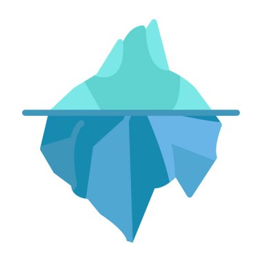 Okyanus buzdağı simgesinin vektör illüstrasyonu