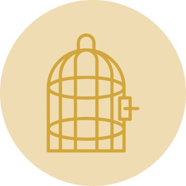 Kuş kafesi, ağ basit illüstrasyon