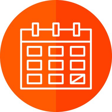 Takvim simgesi vektör illüstrasyonu