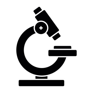 Mikroskop. Web simgesi basit illüstrasyon