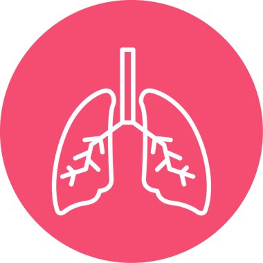 akciğerler web simgesi basit illüstrasyon 