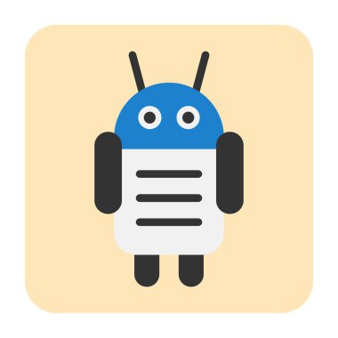 Android karakteri. Web simgesi basit illüstrasyon