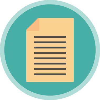 belge simgesi, vektör illüstrasyonu basit tasarım