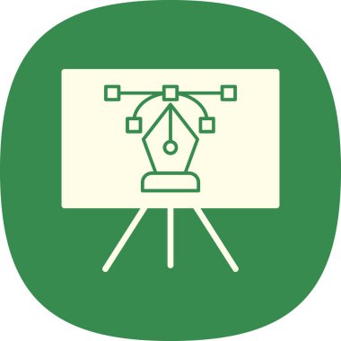 Vektör kalem simgesi, vektör illüstrasyonlu basit bir Artboard