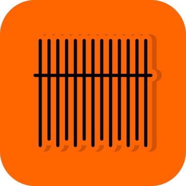 Barkod düz simgesinin vektör illüstrasyonu