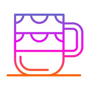 Bardak web simgesi basit illüstrasyon 