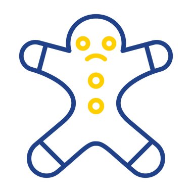 Tatlı zencefilli adam web simgesi basit bir illüstrasyon 