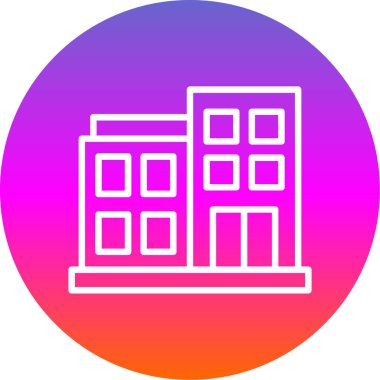 Bina. Web simgesi basit illüstrasyon 