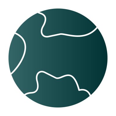 Gezegen Dünya simge vektörü