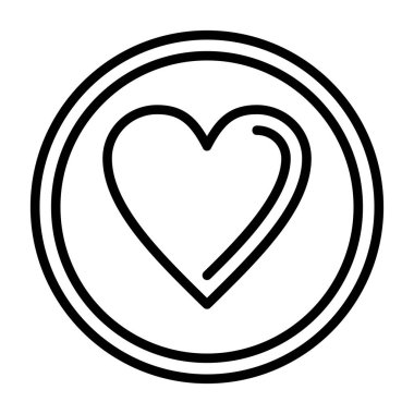Kalp ikonu vektör illüstrasyonu