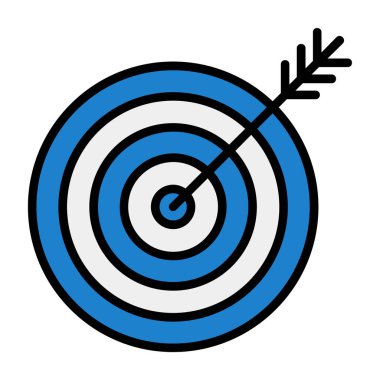 hedef ok simgesi, vektör çizim ile 