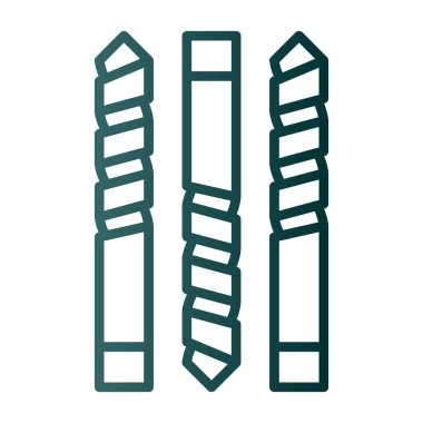 Yeşil çizgi tahta masa ikonu. vektör illüstrasyonu.