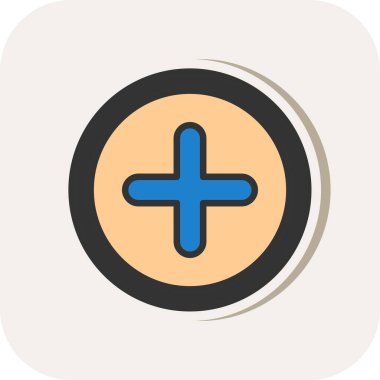 Artı işaret simgesi, vektör illüstrasyonu