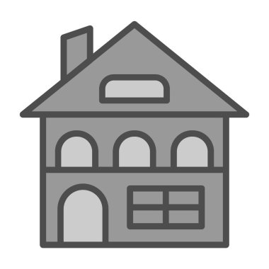 Bina. Web simgesi basit illüstrasyon 