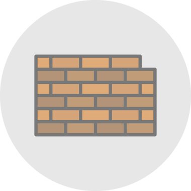 tuğla duvar yapı ikonu vektör illüstrasyon tasarımı