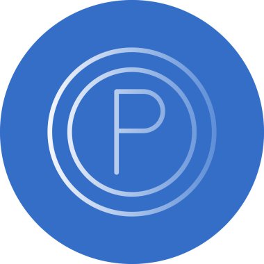 araba park simgesi vektör illüstrasyon                  