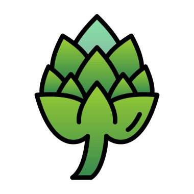 Enginar mı? Web simgesi basit illüstrasyon