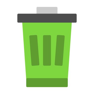 Çöp kutusu web simgesi. Vektör illüstrasyonu.