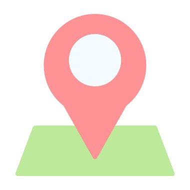 konum pin simgesi, vektör illüstrasyonu 