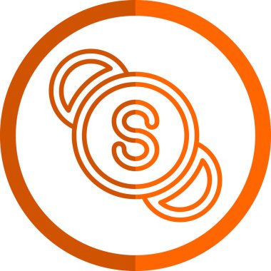 vektör illüstrasyonlu zincir linkleri yuvarlanmış simge