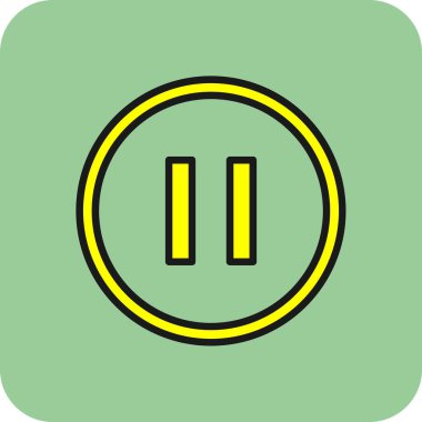 pause button. web simple illustration