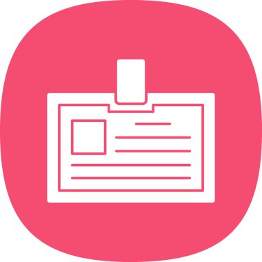 Kimlik kartı. Web simgesi basit illüstrasyon 