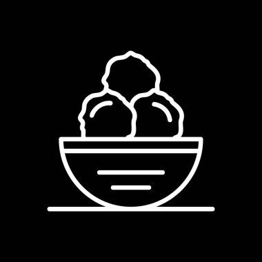 Vektör illüstrasyon, kasedeki köfte ikonu 