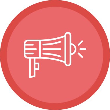 megafon simgesi, kampanya konsepti vektör illüstrasyonu