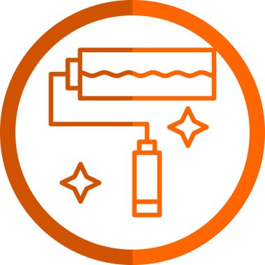 boya silindiri simgesi, vektör illüstrasyonu   