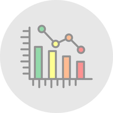 iş grafiği simgesi, vektör illüstrasyonu basit tasarım