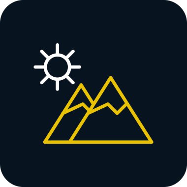 dağ ikonu vektör illüstrasyonu