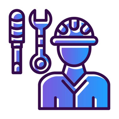 Tamirci web simgesi, vektör illüstrasyonu