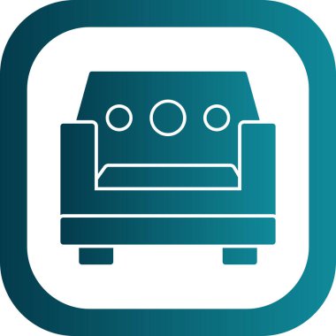 Kanepe. Web simgesi basit tasarım