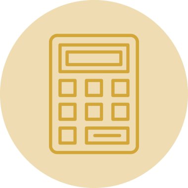 Basit Hesaplayıcı Simgesi, vektör illüstrasyonu