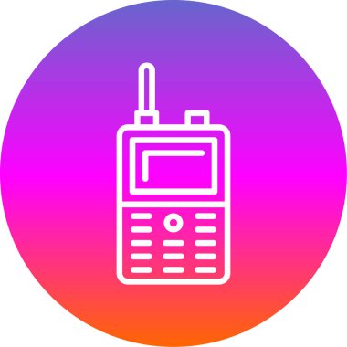 Telsiz telsizi. Web simgesi basit illüstrasyon