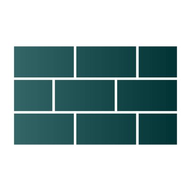 İnşaat tuğlaları düz simge, vektör illüstrasyonu