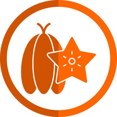 starfruit ikon vektör illüstrasyonu