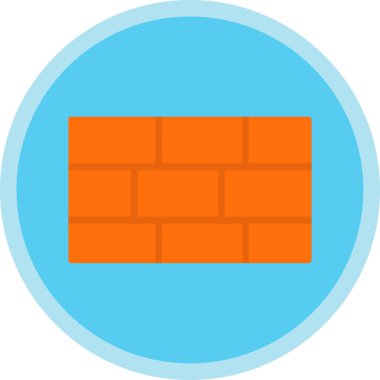 İnşaat tuğlaları düz simge, vektör illüstrasyonu