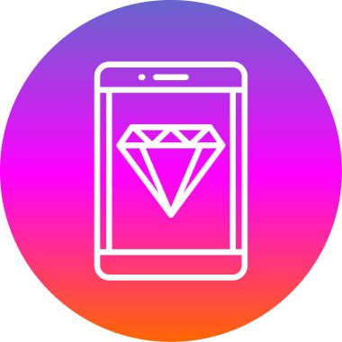 Akıllı telefon simgesinin vektör illüstrasyonu 