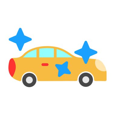 Taksi araba simgesi, düz stil