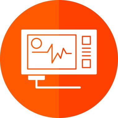 Vector Illustration ECG Kalp atışı Ekranı. Sağlık Geçmişi