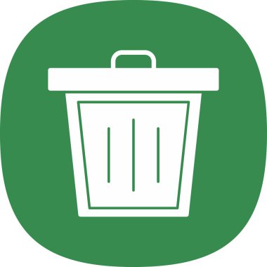 Çöp kutusu simgesi. vektör illüstrasyonu