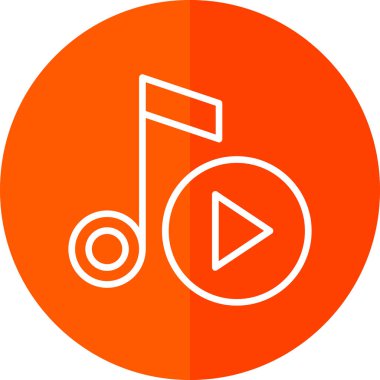 müzik çalar simgesi, vektör illüstrasyonu