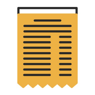 Gazete düz vektör simgesi