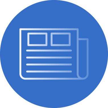 gazete simgesi, vektör illüstrasyonu basit tasarım