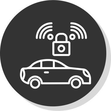 Araba kontrolü. Basit vektör illüstrasyonu