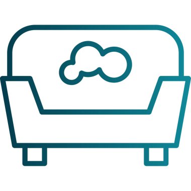 Evcil hayvan yatağı ikon vektör illüstrasyonu