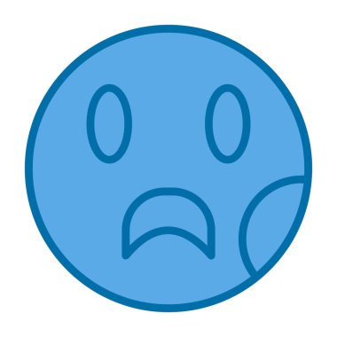sad face emoticon icon, simple vector illustration 